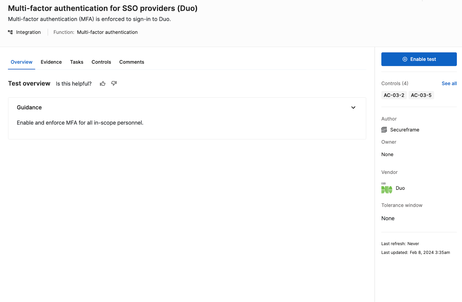 Duo Secureframe Help Center