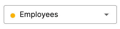Yellow indicator in the view selector for an unsaved filter state